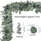 5.9' Long Faux Silver Dollar Eucalyptus Leaves Greenery Garland – Artificial Wedding Arch Swag, Backdrop, Doorways, Table Runner, Indoor & Outdoor Decor (Grey-Green)